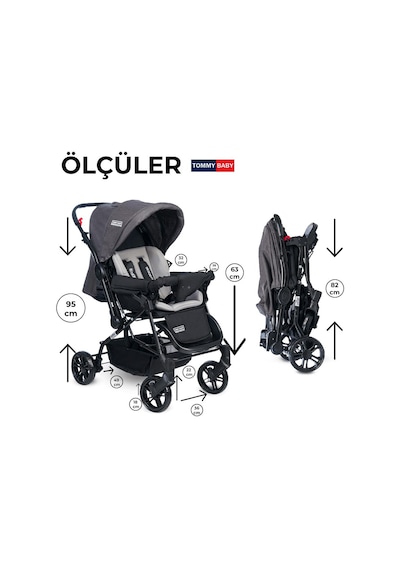 Tommy Baby Elegant Travel Çift Yönlü Bebek Arabası