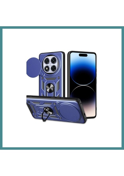 Trendexa Redmi Note 14 Pro Plus Uyumlu Kılıf Pars Lens Yüzüklü Silikon - Lacivert Mac