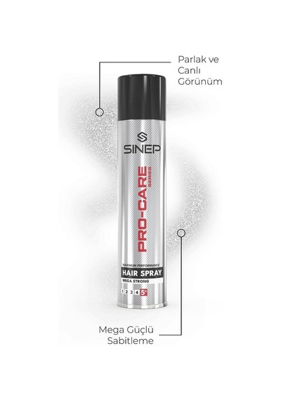Sinep Pro-care Mega Strong Saç Spreyi 5 Numara Sertlik 400 Ml