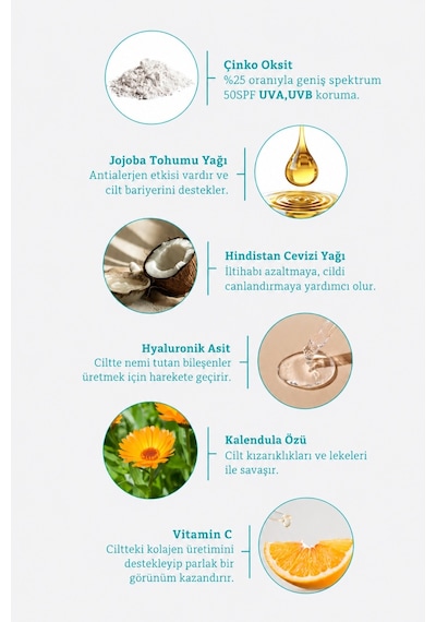 Minela Care Antiaging Organik Mineral Filtreli Yüz Güneş Kremi SPF50 70 G