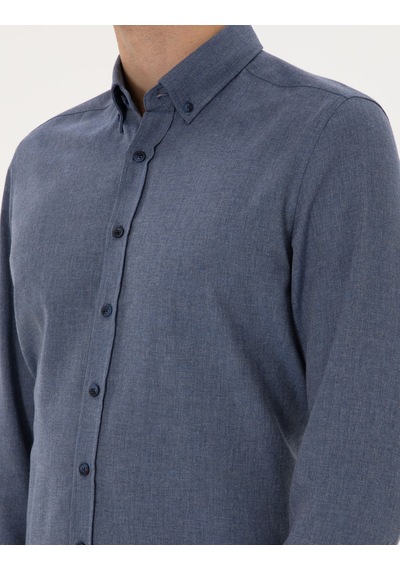 Pierre Cardin Erkek Koyu Mavi Gömlek Desenli 50316751-vr032 Koyu Mavi