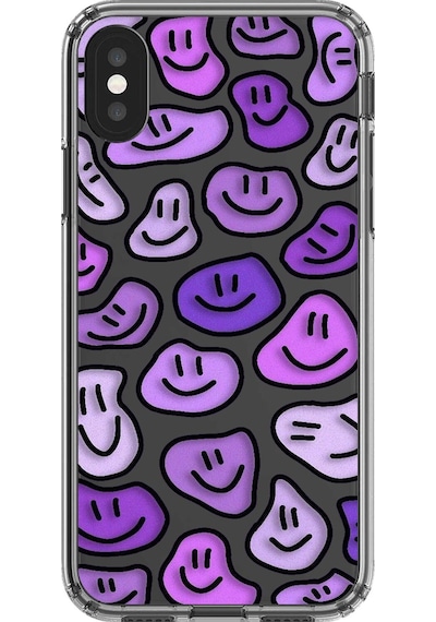 Apple Uyumlu iPhone Xs Max Şeffaf Kılıf Şeffaf Wallpaper 6 Tasarımlı