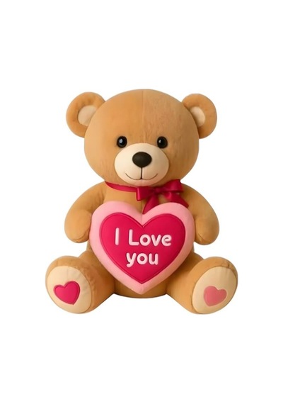Pl50166 40 Cm I Love Ayılar-hly Çok Renkli