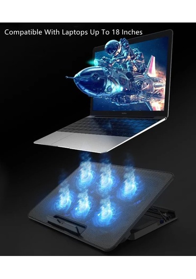 Şok Soğutma Profesyonel Dizüstü Bilgisayar Notebook Soğutucu Laptop Stand Işıklı Oyuncu Laptoplarına Özel 8 Büyük Fanı İle Hızlı Soğutma 2 Usb Giriş A8