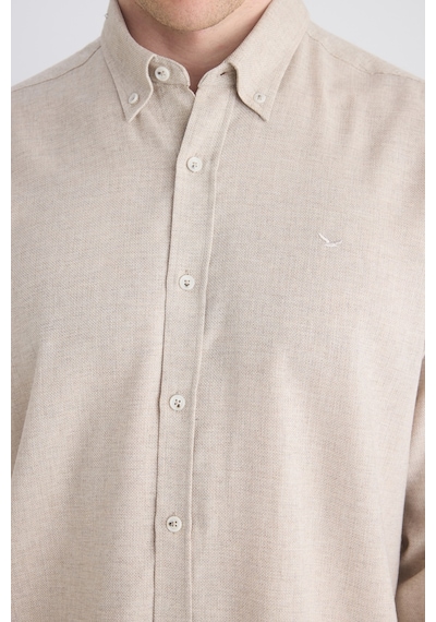 D'S Damat Ds Damat Comfort Bej Armürlü Gömlek 5hc02ıg21265m Bej