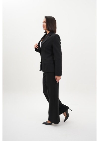 Velnara Moda Siyah Modern Klasik Kadın Takım Elbise - Düğme Detaylı Ceket & Boru Paça Pantolon Siyah - 942442082 Siyah Velnara Moda Siyah Modern Klasik Kadın Takım Elbise - Düğme Detaylı Ceket & Boru Paça Pantolon Siyah - 942442082 Siyah