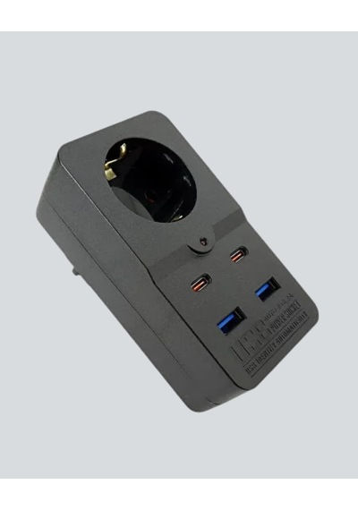 Tr Termal Korumalı Priz Otomatik Çocuk Kilidi 4 Usb Type C 0