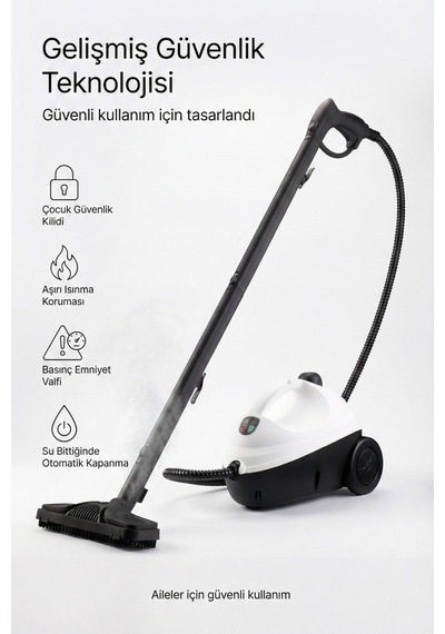4berry 2000 W Profesyonel Buharlı Temizleyici 4.5 Bar Basınçlı Çok Amaçlı Temizlik Makinesi