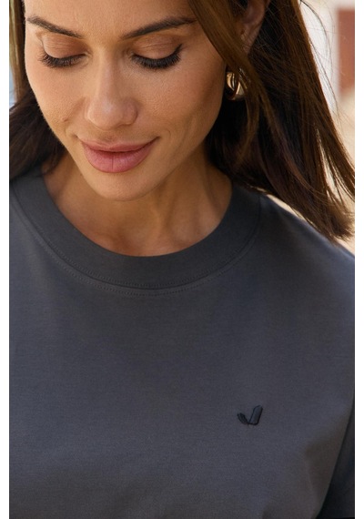 Jerf Aura Crop T-shirt Antrasit Antrasit