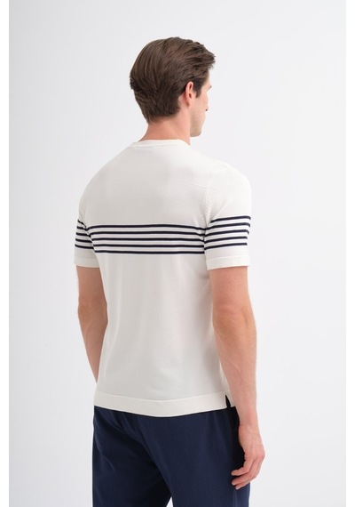 Cazador Erkek Bisiklet Yaka Triko Tshirt 30400 Ekru Ekru