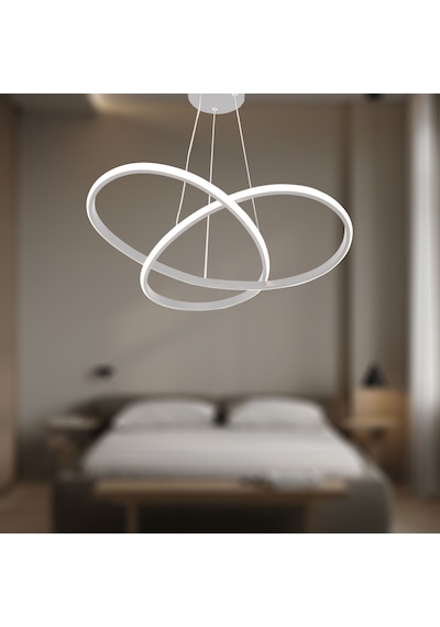 Tt310-by Tt Ayd. Trio Modeli Gün Işığı Mat Beyaz Led Avize Beyaz