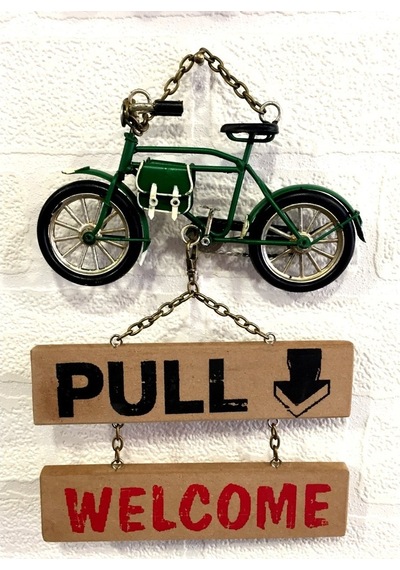 Metal Yeşil Bisiklet Pull/Push
