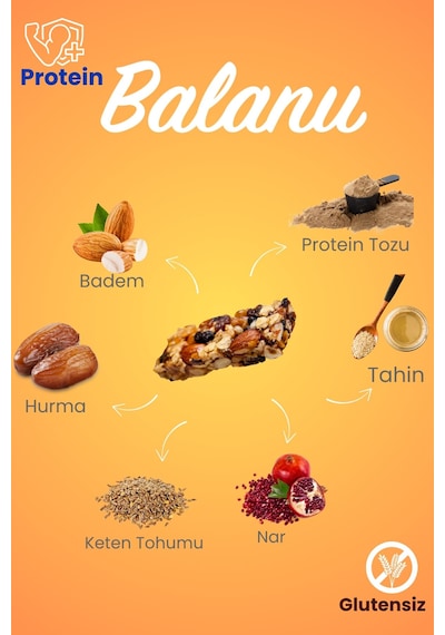 Narlı & Bademli Hurmalı Protein Bar 55gr 2xbar X3 Adet