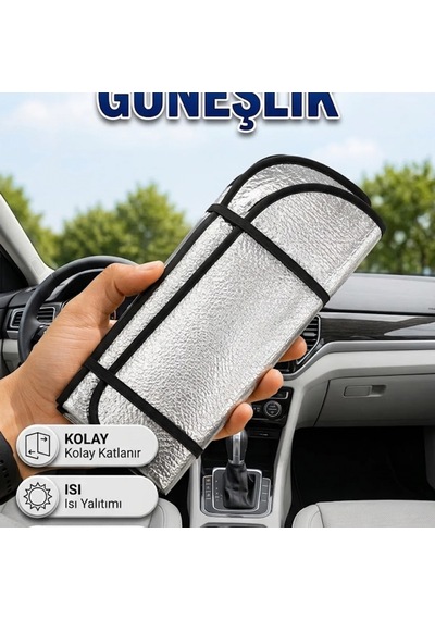 Katlanabilir Isı Yalıtımlı Araç Ön Cam Güneşliği Renault Megane Honda Civic Opel Astra Ford Focus