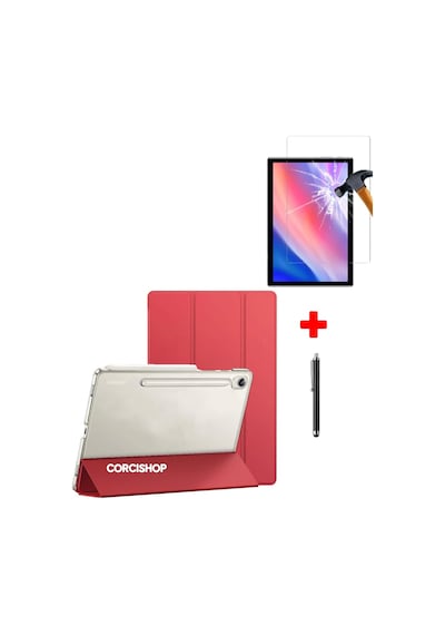 Samsung Galaxy Tab S10 Plus Sm-x820/s9 Fe Plus 12.4 Inç Standlı Smart Case Kılıf Ekran Koruyucu