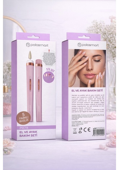 Psc16 Rose Gold Manikür & Pedikür Set Rose Gold 5 Farklı Uç Başlık