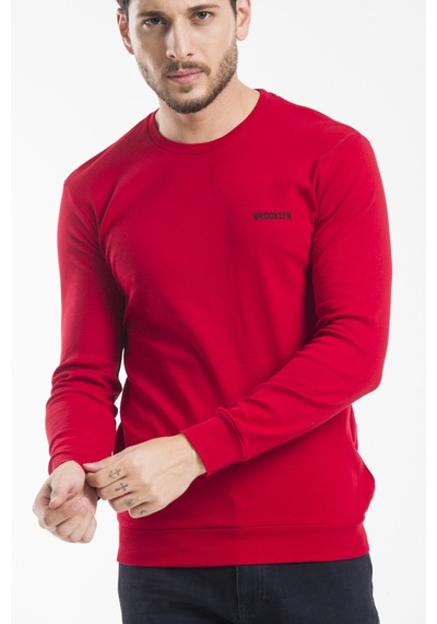 Erkek Bisiklet Yaka Slim Fit Sweatshirt Spr2019k18 001