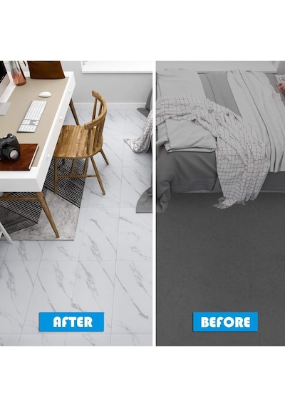 30cm X 60cm 1 Adet Yapışkanlı Colored-605 Floor Pvc Panel Yer Zemin Kaplama Paneli Arkası Kauçuklu