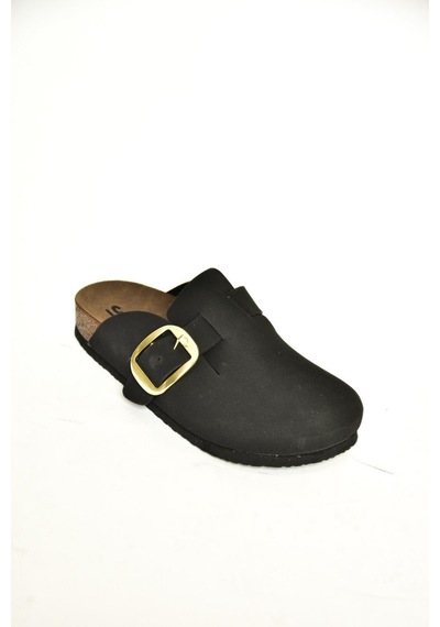 Fox Shoes T777589002 Siyah Süet Kadın Terlik Siyah-süet Siyah