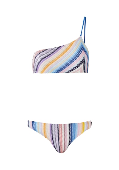 Missoni Tek Omuzlu Triko Bikini Mavi Çok Renkli