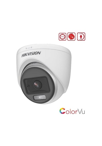 Hikvision Ds-2ce70df0t-lpfs Tvı 2 Mp 2.8 Mm Sabit Lensli Colorvu Ir Turret Kamera