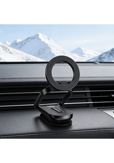 Go Des Gd-hd273 Katlanabilir Magnetik Düz Zemin Araç Telefon Tutucu Siyah