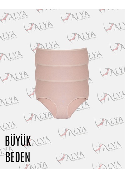 Alya Underwear Kadın Battal Külot - 3 Adet Siyah 8xl, 9xl, 10xl Ten