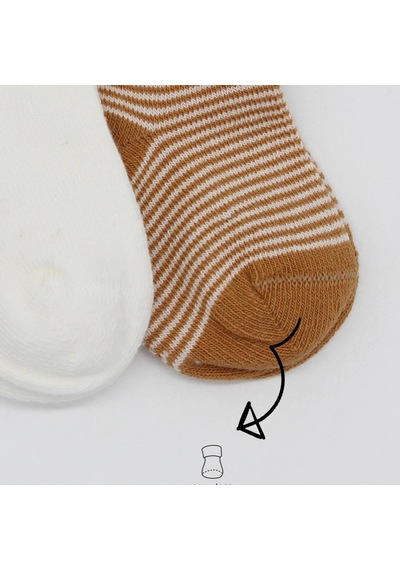 Bistyle Big Heart Penye Soket Çorap 2'li Bs10117 Hardal Hardal