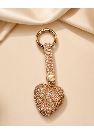 Kalpli Taşlı Luxury Çanta Charmı Gold Kristal Bag Charm