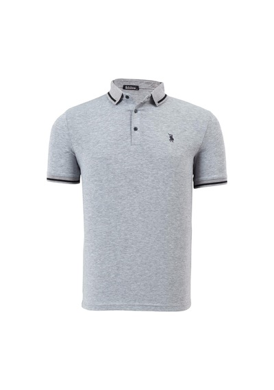 T8586 Dewberry Erkek Polo Yaka T-shırt-açık Gri