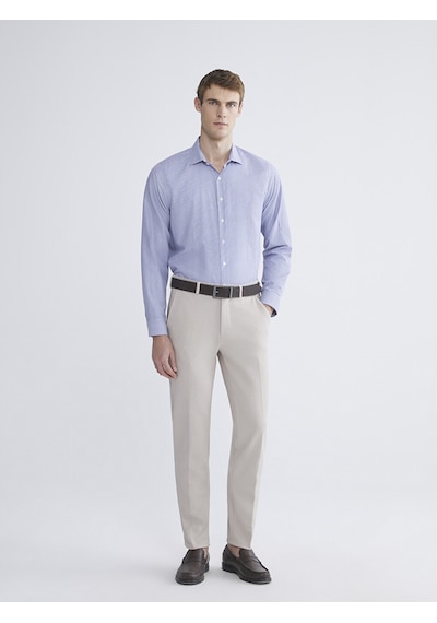 Lcw Busıness Lacivert Slim Fit Uzun Kollu Çizgili Erkek Gömlek