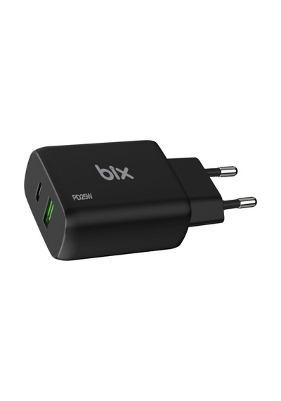 Bix ZH-2U41T 25 W USB-A Type-C PD 3.0 Hızlı Şarj Adaptörü Siyah