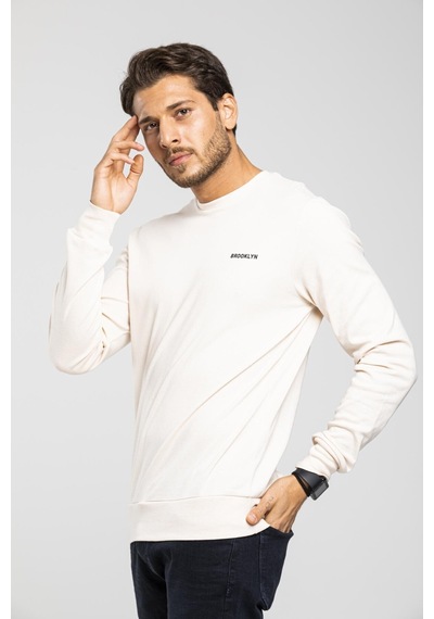 Erkek Bisiklet Yaka Slim Fit Sweatshirt Spr2019k18 001