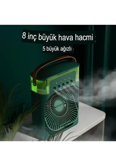 Buzlu Buharlı Serinletici Vantilatör Fan Mini Taşınabilir Usb Kişisel Su Buharlaşma Usb Kablolu Fan