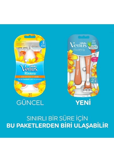 Gillette Venus Riviera Kullan At Kadın Tıraş Bıçağı  2'li