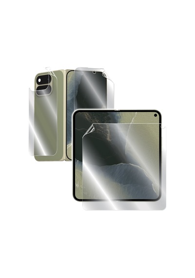 Google Pixel 11 Pro Fold Uyumlu İç Dış Ekran Ve Arka Kapak İçin Ipg Hydrogel İnce Tpu Koruyucu