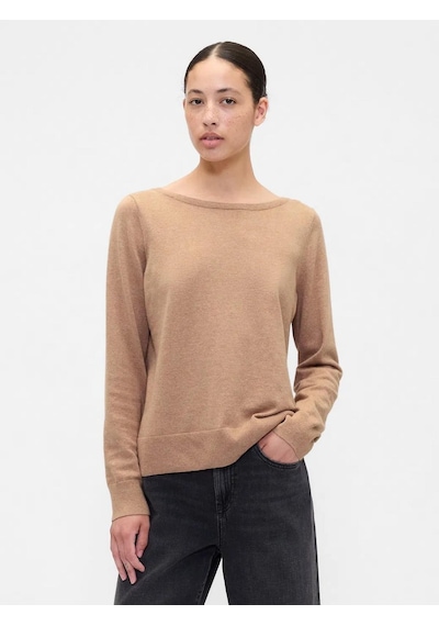 Gap 791281000 V-bella Boatneck Kadın Kazak Kahverengi
