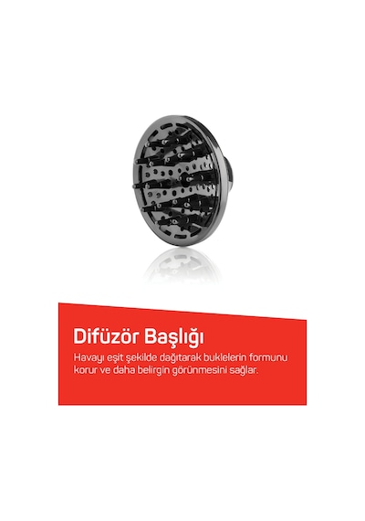 Arzum AR5007 Shiny İyonlu Saç Kurutma Makinesi, Difüzörlü Başlıklı, 2200W, Siyah