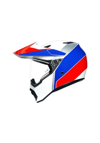 Agv Ax-9 Kask Atlante White Blue Red