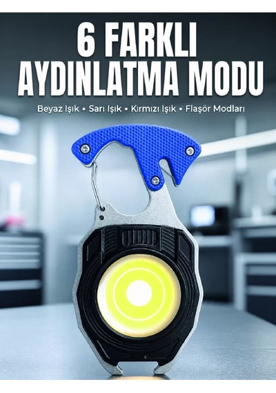 Araç Kamp Outdoor Ve Tamir İşleri İçin Çok Amaçlı Cob Led Şarjlı Kurtarma Ve Çalışma Feneri Çr
