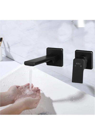 Eca Tiera Ankastre Lavabo Bataryası Mat Siyah Sıva Üstü 102167605C1-Kk