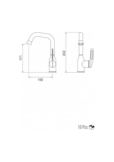 Stello Lavabo Bataryası Art Gray Vm-1403 Gri