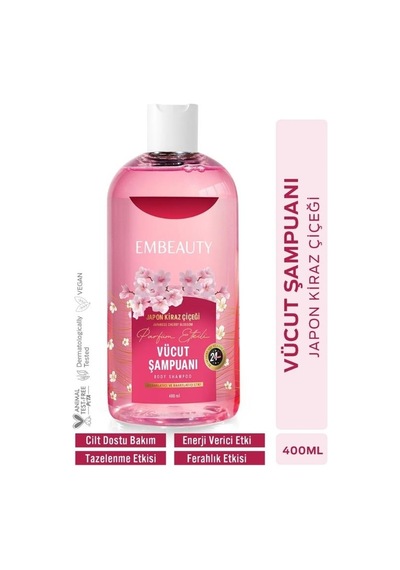 Embeauty Japon Kiraz Çiçeği Arındırıcı Ferahlatıcı Nemlendirici Duş Jeli 400 Ml