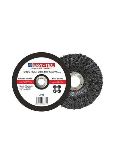 Turbo Fiber Disk Zımpara 180 Mm Mk0196 Baytec 1 Adet