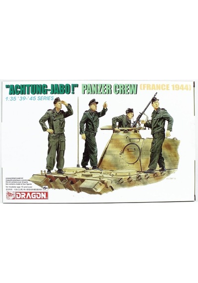 Dragon 6191 1/35 Ölçek, Achtung-jabo Tank Mürettebatı Fransa 1944 Asker Figürleri Plastik Model Kiti-49889