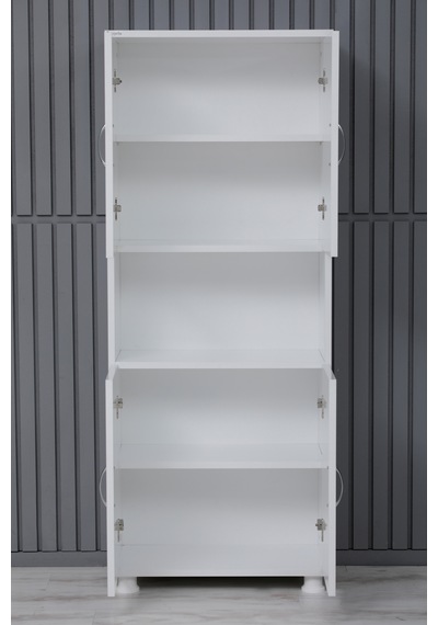 Sehpol 4 Kapaklı 5 Raflı Çok Amaçlı Mutfak Dolabı 59 X 30 X 150 Cm Parlak Beyaz Sehpol 4 Kapaklı 5 Raflı Çok Amaçlı Mutfak Dolabı 59 X 30 X 150 Cm Parlak Beyaz
