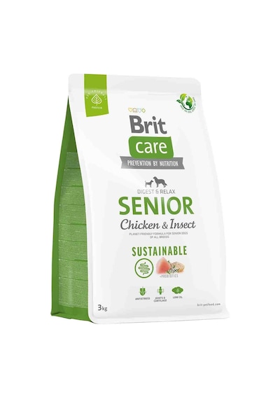 Brit Care Senior Digest & Relax Tavuklu Larvalı Yaşlı Köpek Maması 3 KG