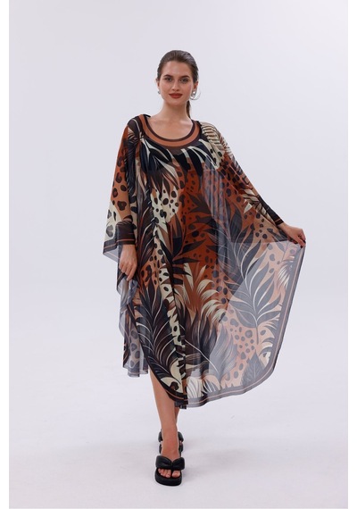 Tarzını Seç Kimono Pareo - Tesettür Pareo - Marmaris Model 240x135 Cm Çok Renkli