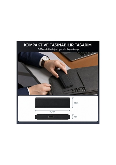M.2 Ssd Kutusu Usb 3.0 Type-c Harici Ssd Disk Kutusu, Nvme M.2 Ssd Uyumlu, 2tb Kapasite Desteği, Pcıe M-key