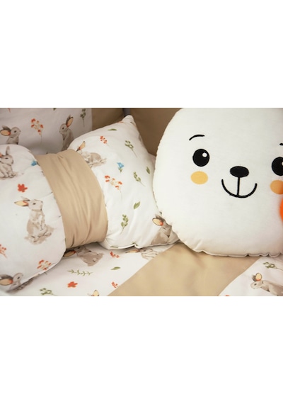 Park Yatak Bebek Uyku Seti Nevresim Takımı Bunny Kahverengi 70x110 - 70x120